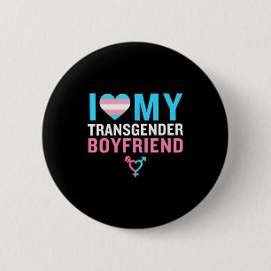 Bóton Redondo 5.08cm Eu Amo Meu Namorado Transgênero Orgulho Lgbt Valen