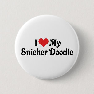 Bóton Redondo 5.08cm Eu Amo Meu Snicker Doodle