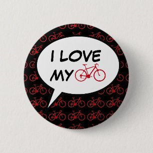 Bóton Redondo 5.08cm eu amo meus desenhos animados da bicicleta