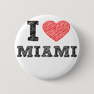 Bóton Redondo 5.08cm Eu Amo Miami