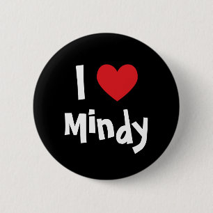 Bóton Redondo 5.08cm Eu Amo Mindy