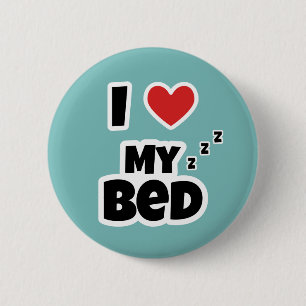 Bóton Redondo 5.08cm Eu amo minha cama