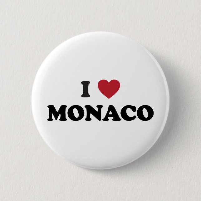 Bóton Redondo 5.08cm Eu amo Monaco (Frente)