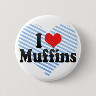 Bóton Redondo 5.08cm Eu amo muffin