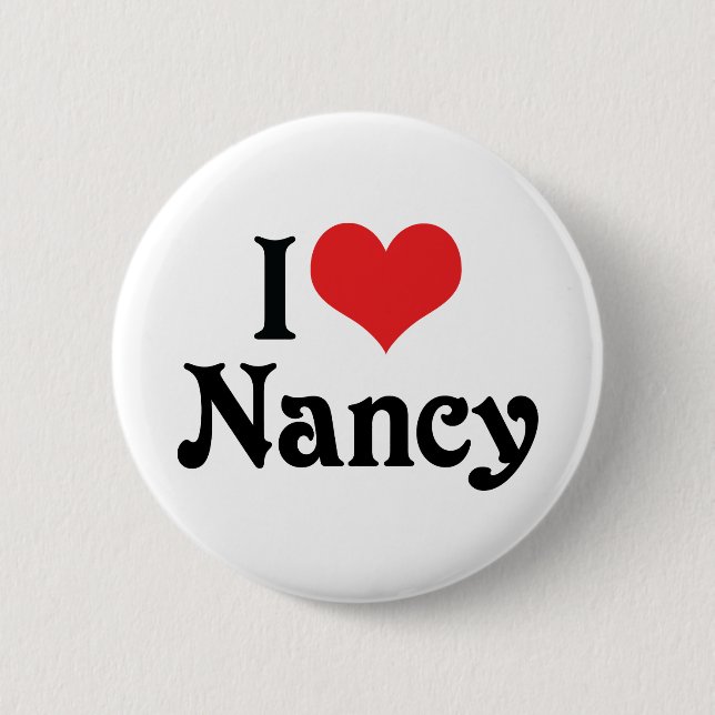 Bóton Redondo 5.08cm Eu Amo Nancy (Frente)