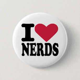 Bóton Redondo 5.08cm Eu amo nerd