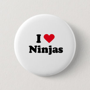 Bóton Redondo 5.08cm Eu amo ninjas