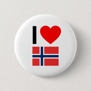 Bóton Redondo 5.08cm eu amo Noruega