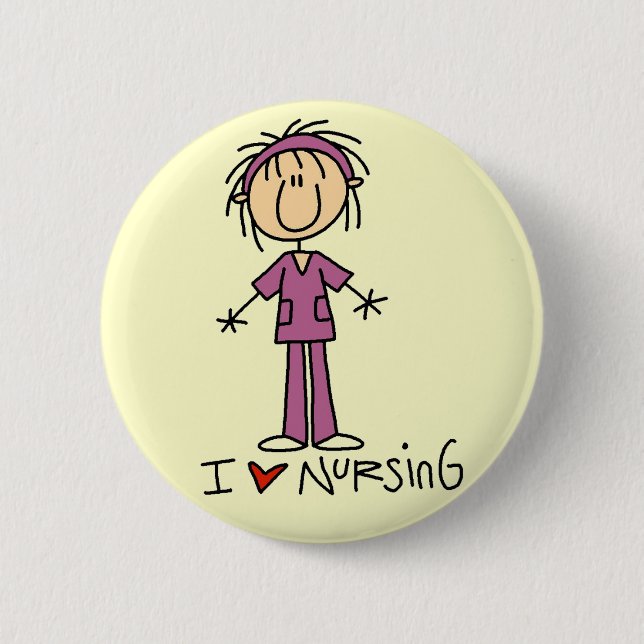 Bóton Redondo 5.08cm Eu amo nutrir o camiseta e os presentes (Frente)