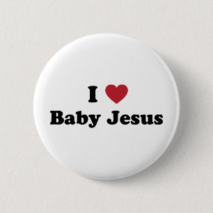 Bóton Redondo 5.08cm Eu amo o bebê jesus