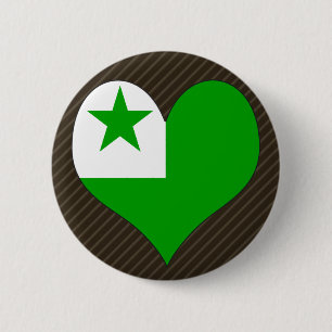 Bóton Redondo 5.08cm Eu amo o esperanto