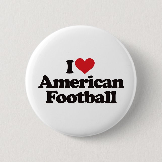 Bóton Redondo 5.08cm Eu amo o futebol americano (Frente)