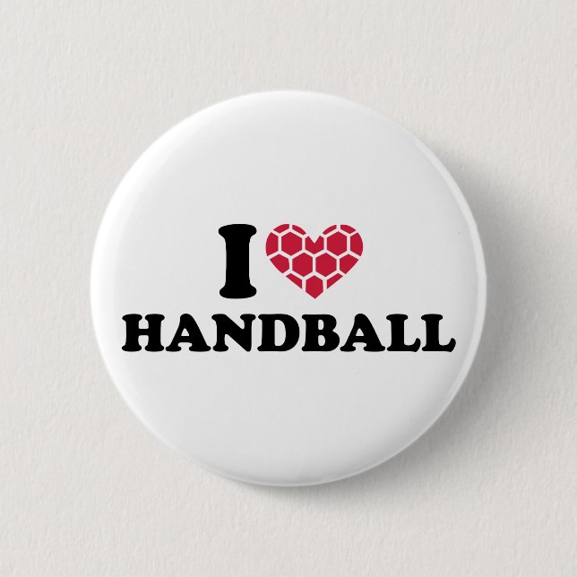 Bóton Redondo 5.08cm Eu amo o handball (Frente)
