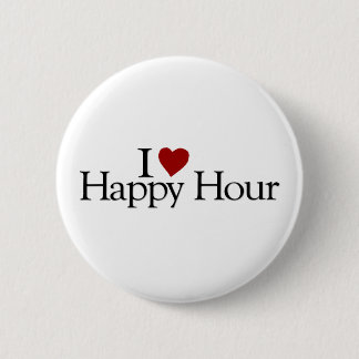 Bóton Redondo 5.08cm Eu amo o happy hour