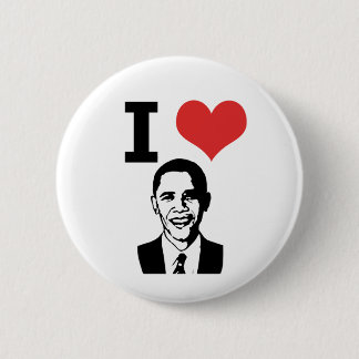 Bóton Redondo 5.08cm Eu amo o Pin de Obama