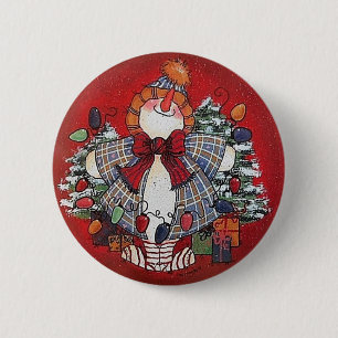Bóton Redondo 5.08cm Eu amo o Pin do botão do Natal
