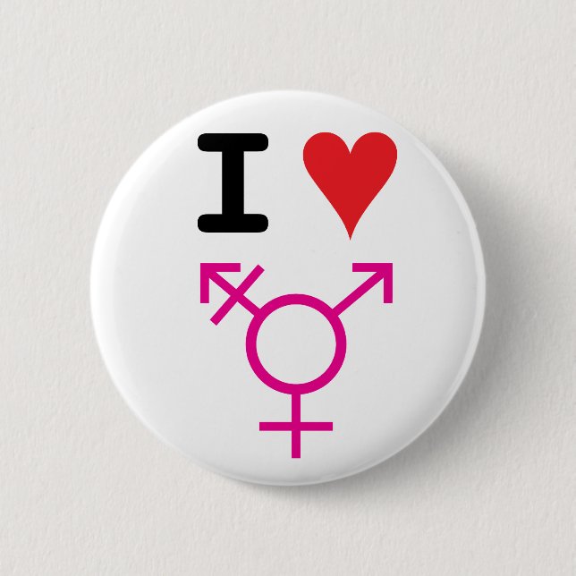 Bóton Redondo 5.08cm Eu amo o Transgender (Frente)