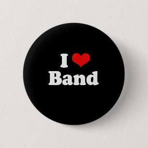 Bóton Redondo 5.08cm Eu amo o Tshirt da banda