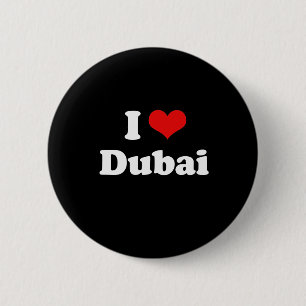 Bóton Redondo 5.08cm Eu amo o Tshirt de Dubai