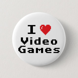 Bóton Redondo 5.08cm Eu amo o video games