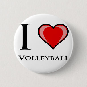 Bóton Redondo 5.08cm Eu amo o voleibol