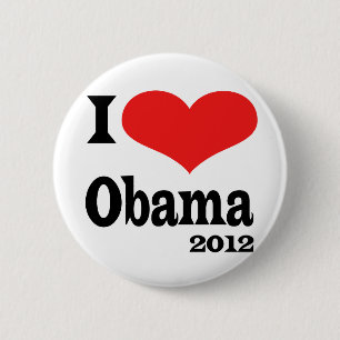 Bóton Redondo 5.08cm Eu amo Obama4x4