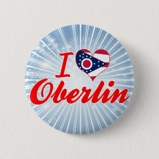 Bóton Redondo 5.08cm Eu amo Oberlin, Ohio