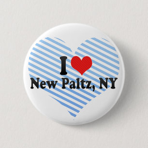 Bóton Redondo 5.08cm Eu amo Paltz novo, NY