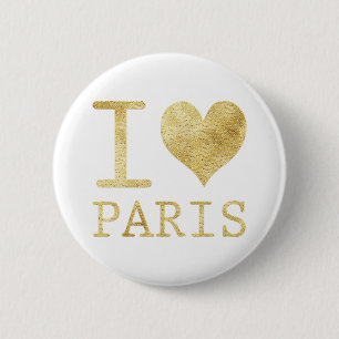 Bóton Redondo 5.08cm Eu Amo Paris