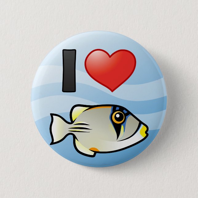 Bóton Redondo 5.08cm Eu Amo Picassofish Árabe (Frente)