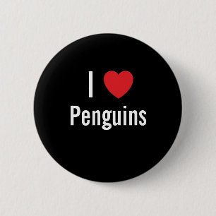 Bóton Redondo 5.08cm Eu amo Pinguins