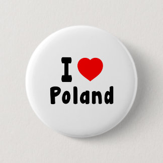 Bóton Redondo 5.08cm Eu amo Poland.