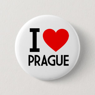 Bóton Redondo 5.08cm Eu amo Praga