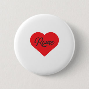 Bóton Redondo 5.08cm Eu Amo Roma - Itália