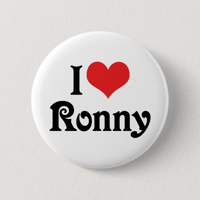 Bóton Redondo 5.08cm Eu Amo Ronny (Frente)