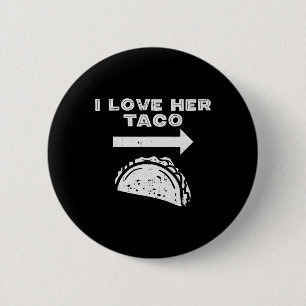Bóton Redondo 5.08cm Eu Amo Seu Taco Correspondendo Casal Cinco De Mayo