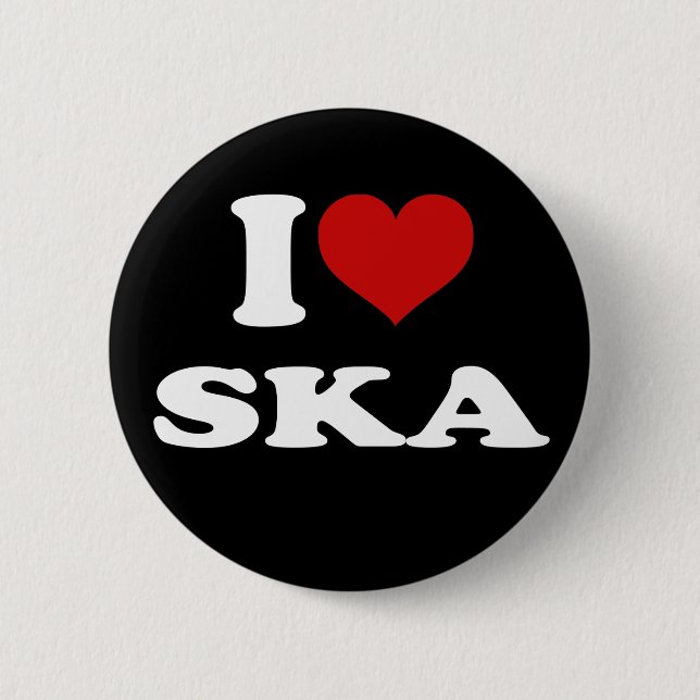 Bóton Redondo 5.08cm Eu Amo Ska (Frente)