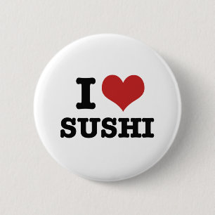 Bóton Redondo 5.08cm Eu Amo Sushi
