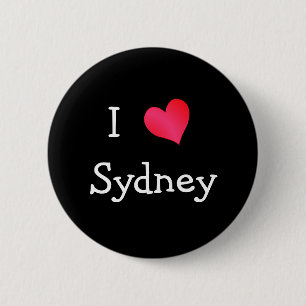 Bóton Redondo 5.08cm Eu amo Sydney
