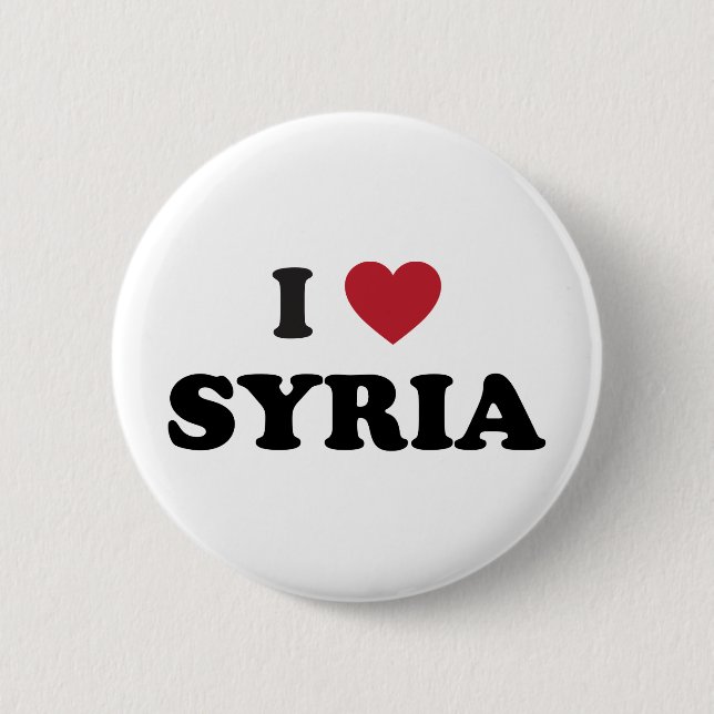Bóton Redondo 5.08cm Eu amo Syria (Frente)