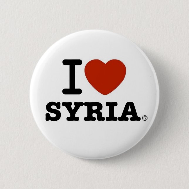 Bóton Redondo 5.08cm Eu amo Syria (Frente)