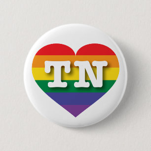 Bóton Redondo 5.08cm Eu amo Tennessee Orgulho gay