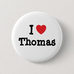 Bóton Redondo 5.08cm Eu amo Thomas personalizado personalizado personal