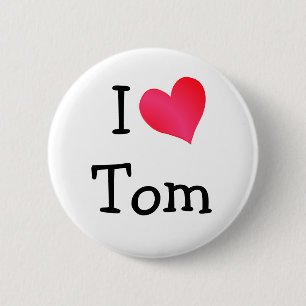 Bóton Redondo 5.08cm Eu Amo Tom