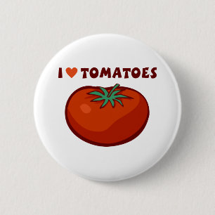 Bóton Redondo 5.08cm Eu amo tomates
