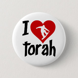 Bóton Redondo 5.08cm Eu amo Torah