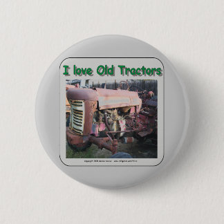 Bóton Redondo 5.08cm Eu amo tratores velhos de IH
