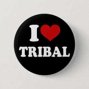 Bóton Redondo 5.08cm Eu Amo Tribal