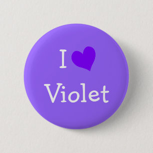 Bóton Redondo 5.08cm Eu Amo Violet