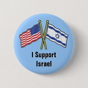 Bóton Redondo 5.08cm Eu apoio o botão de Israel